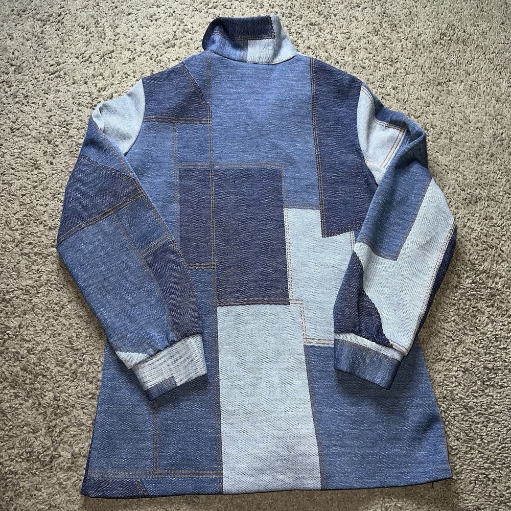 1970s Militaires Equipments Two Tone Denim Shirt Jacket Women's Medium Rare - Picture 7 of 7